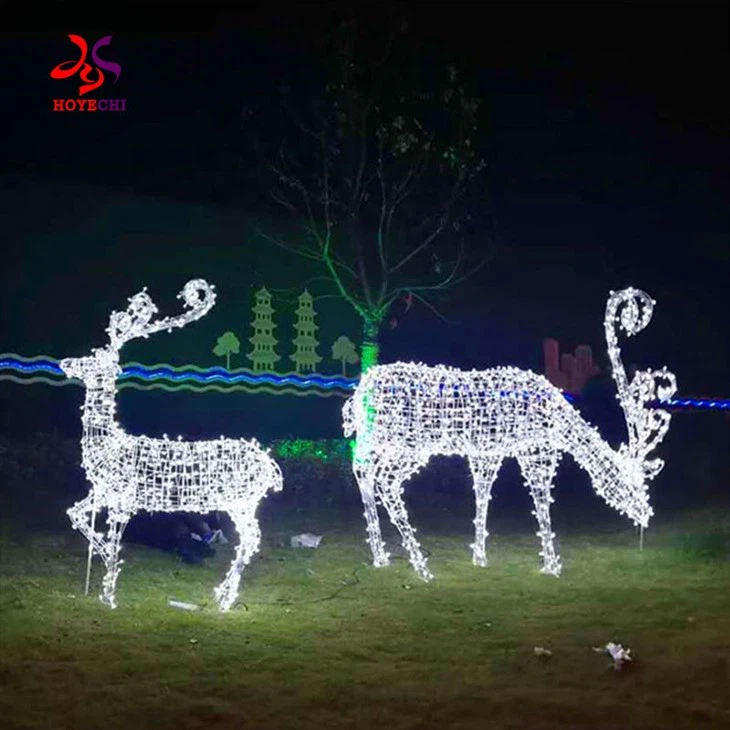 Lumières de renne de Noël imperméables extérieures