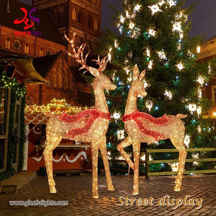 Christmas Reindeer Pattern Lights For Outdoor Use