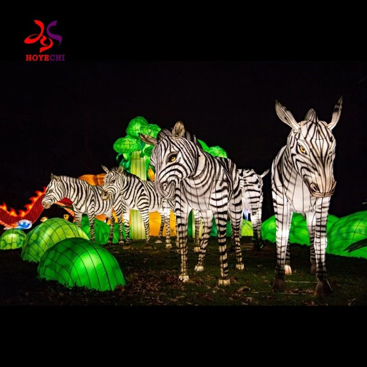 High Quality Animal Silk Lantern Handmade Snake Shaped Lantern Festival For Park Decoration