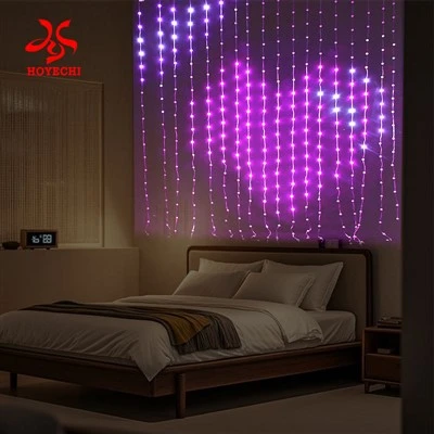 Hoyechi 2M 400 Lights Modèles de télécommande et couleur Couleur de fenêtre LED LED LUMIÈRES DE COURTER