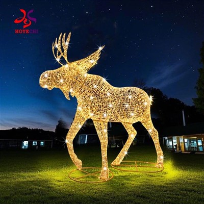 Nouveau design de décoration extérieure lumière à motif de renne 3D